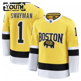 Lasten NHL Boston Bruins Pelipaita 2025-26 Fanatics NHL Stadium Series Premium Jeremy Swayman Gold